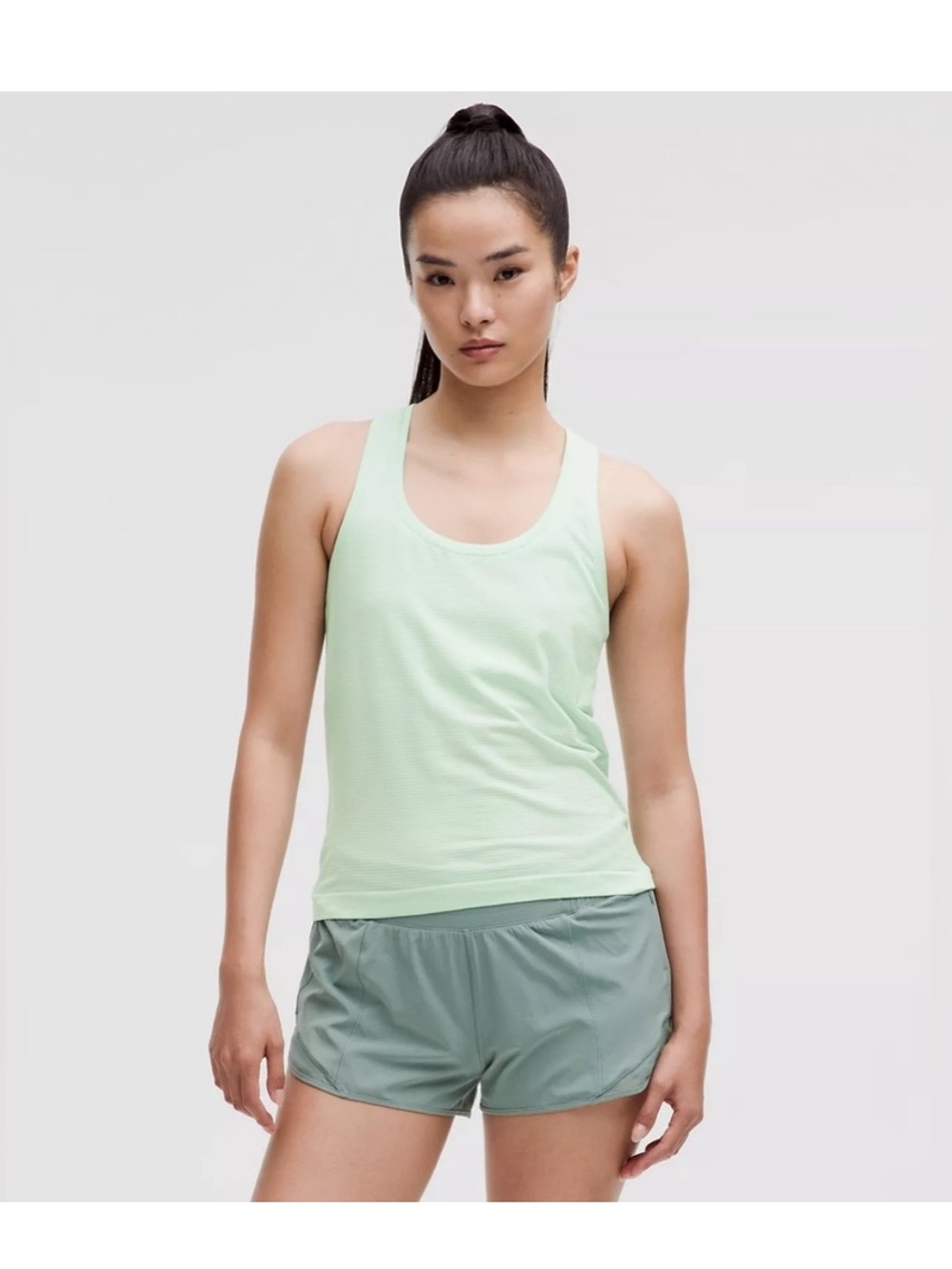 lululemon athletica Light Mint Racerback Tank Top -waist length